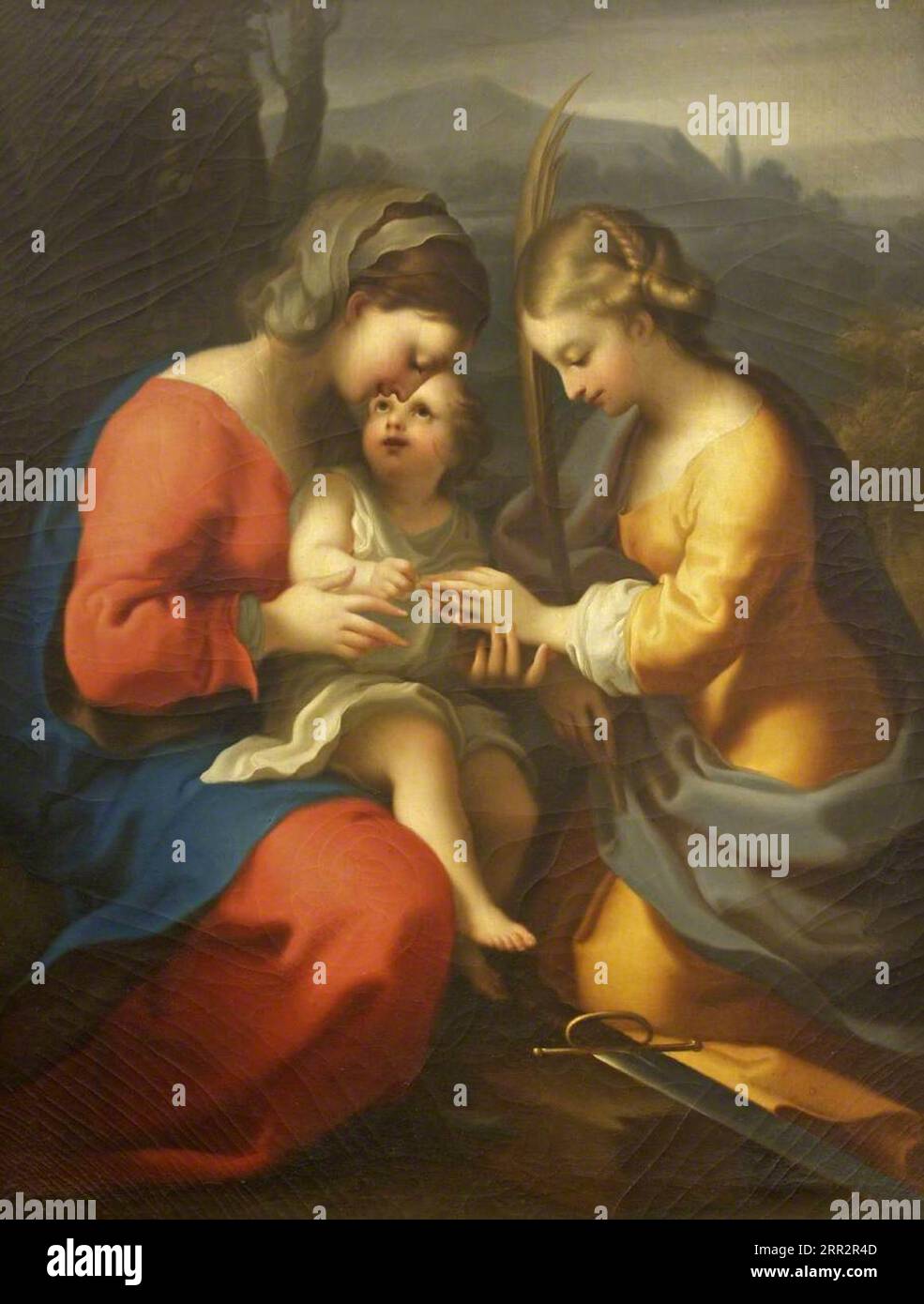 The Mystic Marriage of Saint Catherine (after Correggio) between 1770 and 1795 by Antonio Cavallucci Stock Photo