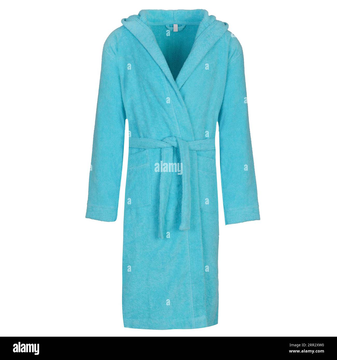 Blue Men's Bathrobe Displayed on White Background Stock Photo Alamy