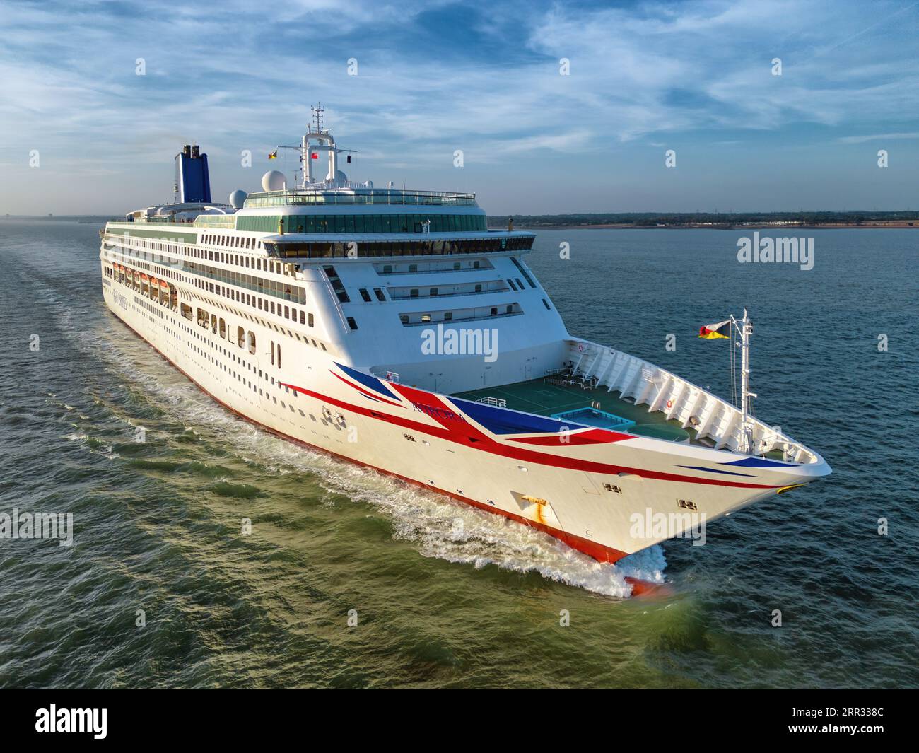 Aurora is a cruise ship operated by P&O Cruises, part of the Carnival Corporation. Stock Photo
