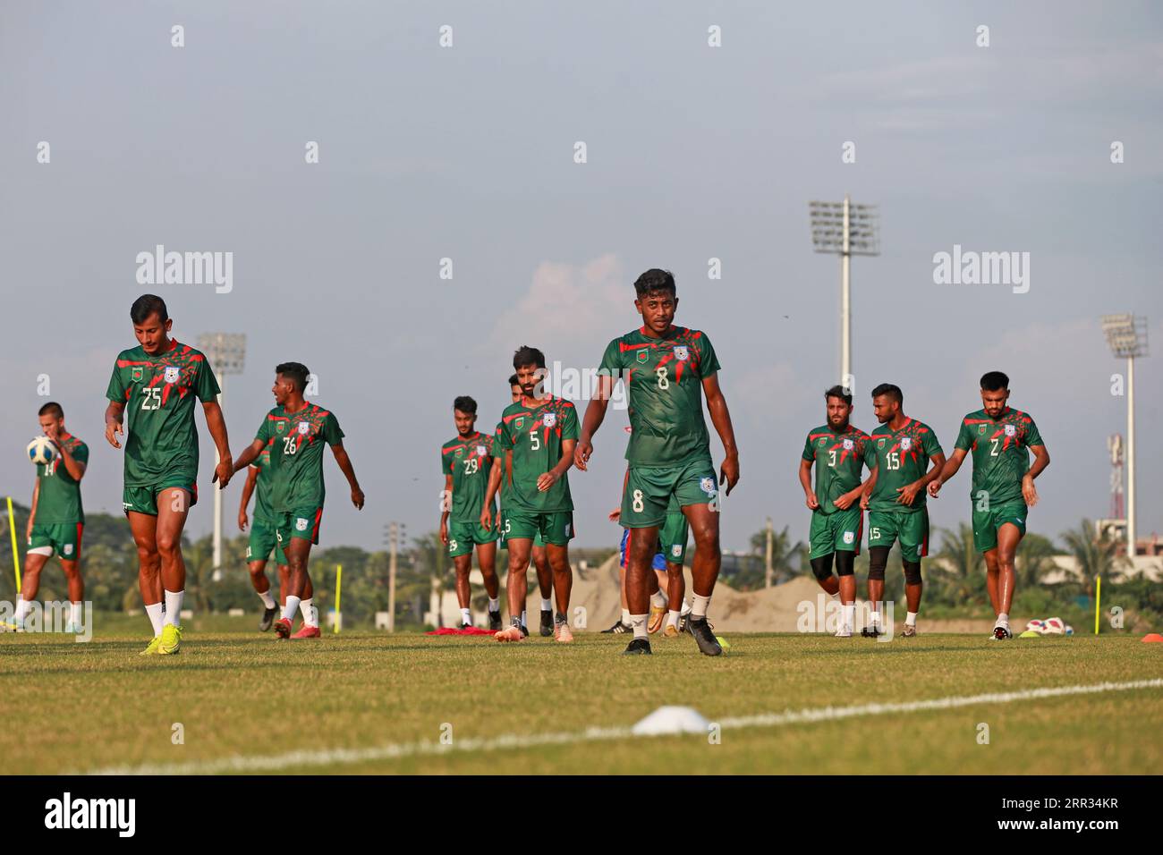 Bangladesh national Football Team attends practice session at