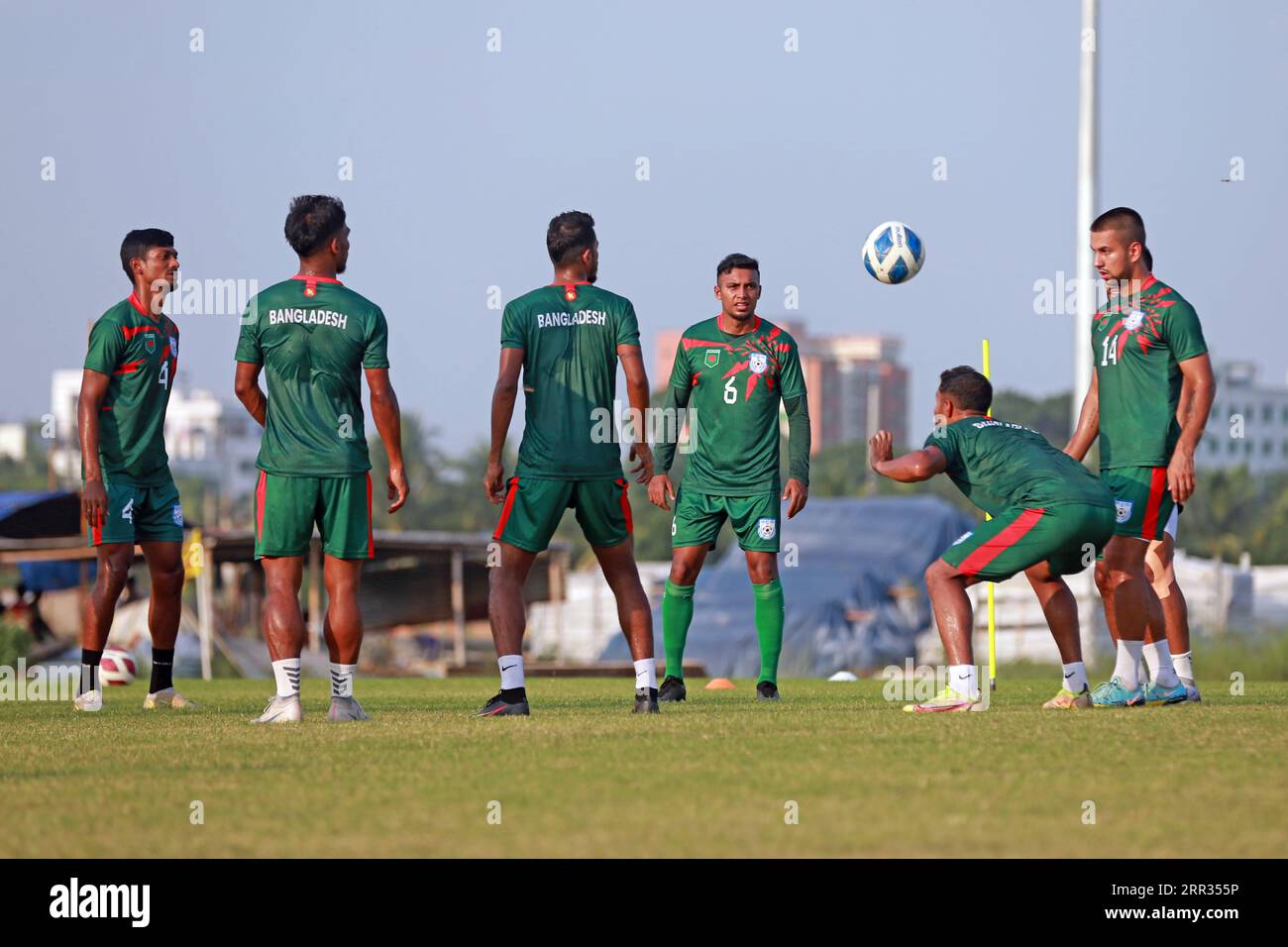 Bangladesh national Football Team attends practice session at