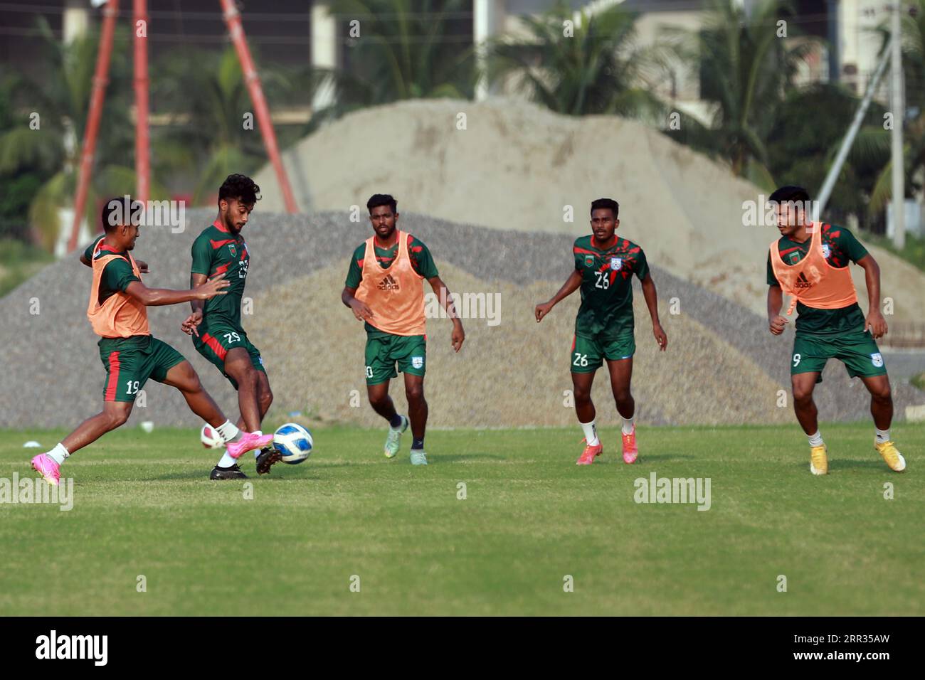 Bangladesh national Football Team attends practice session at