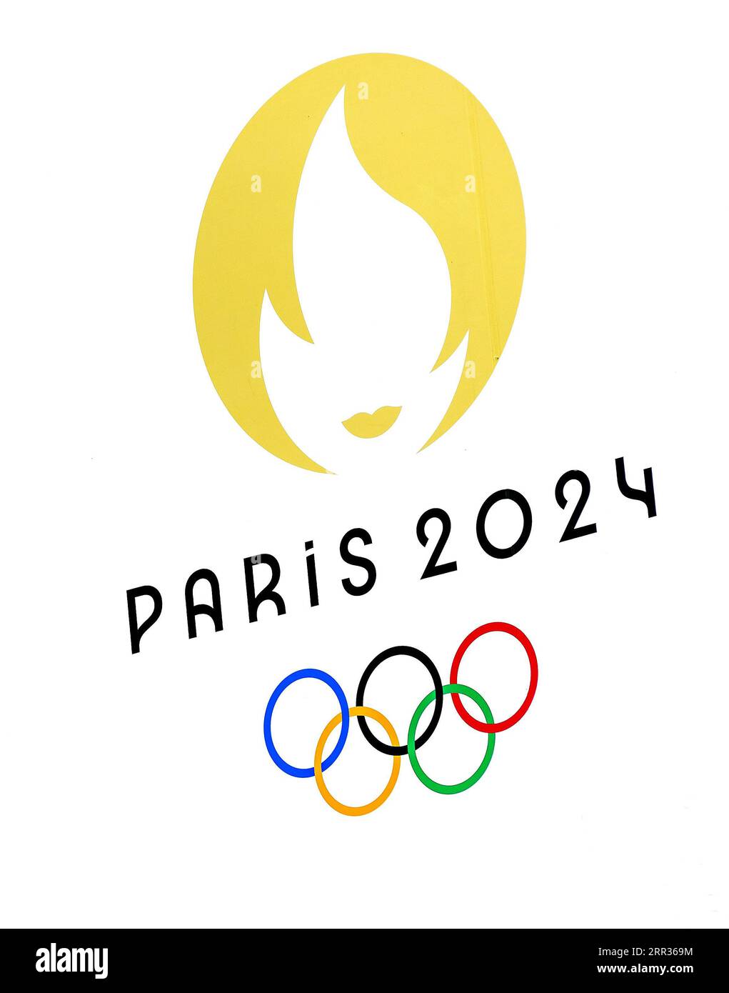 MONTIGNY-LE-BRETONNEUX - Logo of the Paris 2024 Olympic Games on the ...