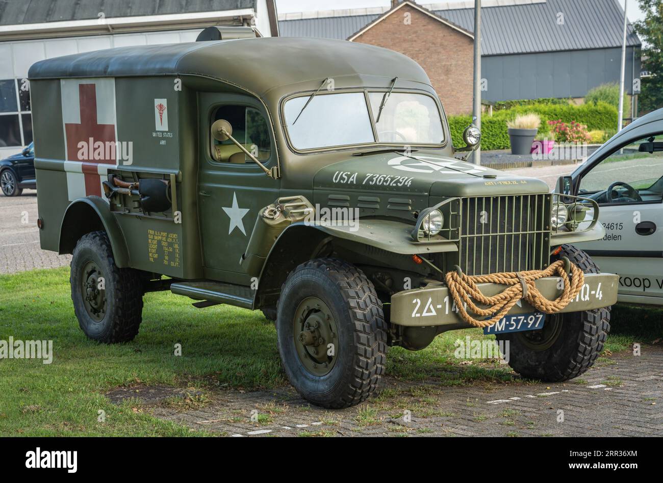 Coevorden, The Netherlands, 02.09.2023, Old timer car Dodge WC54 military ambulance Stock Photo