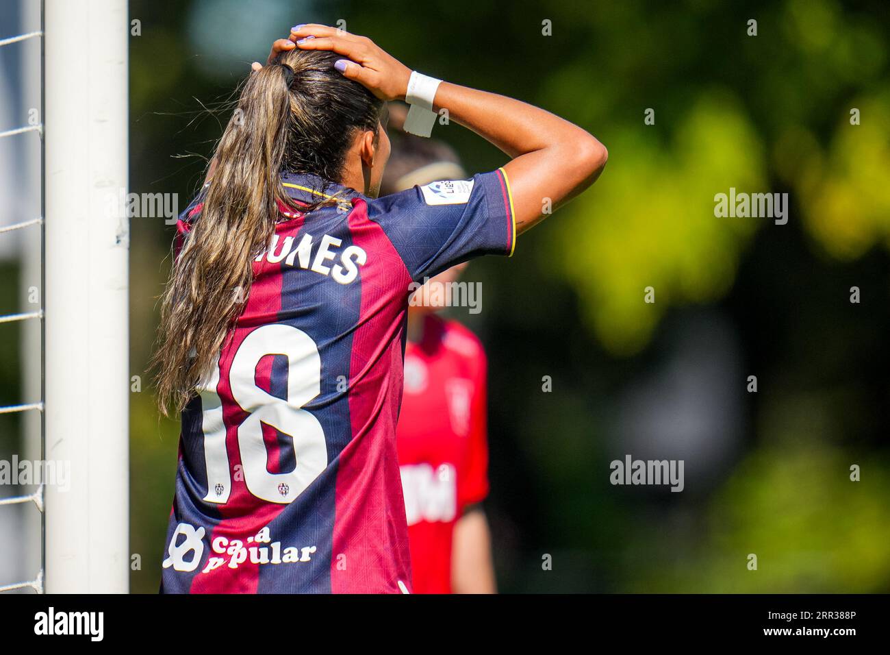 Enschede, Netherlands. 06th Sep, 2023. ENSCHEDE, NETHERLANDS - SEPTEMBER 6: Gabi Nunes of Levante UD reacts during the UEFA Women's Champions League LP Group 1 Semi Final match between Levante UD and Stjarnan at the Sportpark Schreurserve on September 6, 2023 in Enschede, Netherlands (Photo by Rene Nijhuis/BSR Agency) Credit: BSR Agency/Alamy Live News Stock Photo