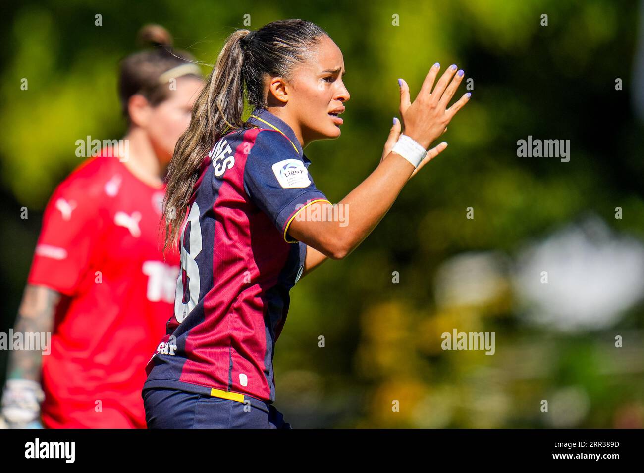Enschede, Netherlands. 06th Sep, 2023. ENSCHEDE, NETHERLANDS - SEPTEMBER 6: Gabi Nunes of Levante UD reacts during the UEFA Women's Champions League LP Group 1 Semi Final match between Levante UD and Stjarnan at the Sportpark Schreurserve on September 6, 2023 in Enschede, Netherlands (Photo by Rene Nijhuis/BSR Agency) Credit: BSR Agency/Alamy Live News Stock Photo