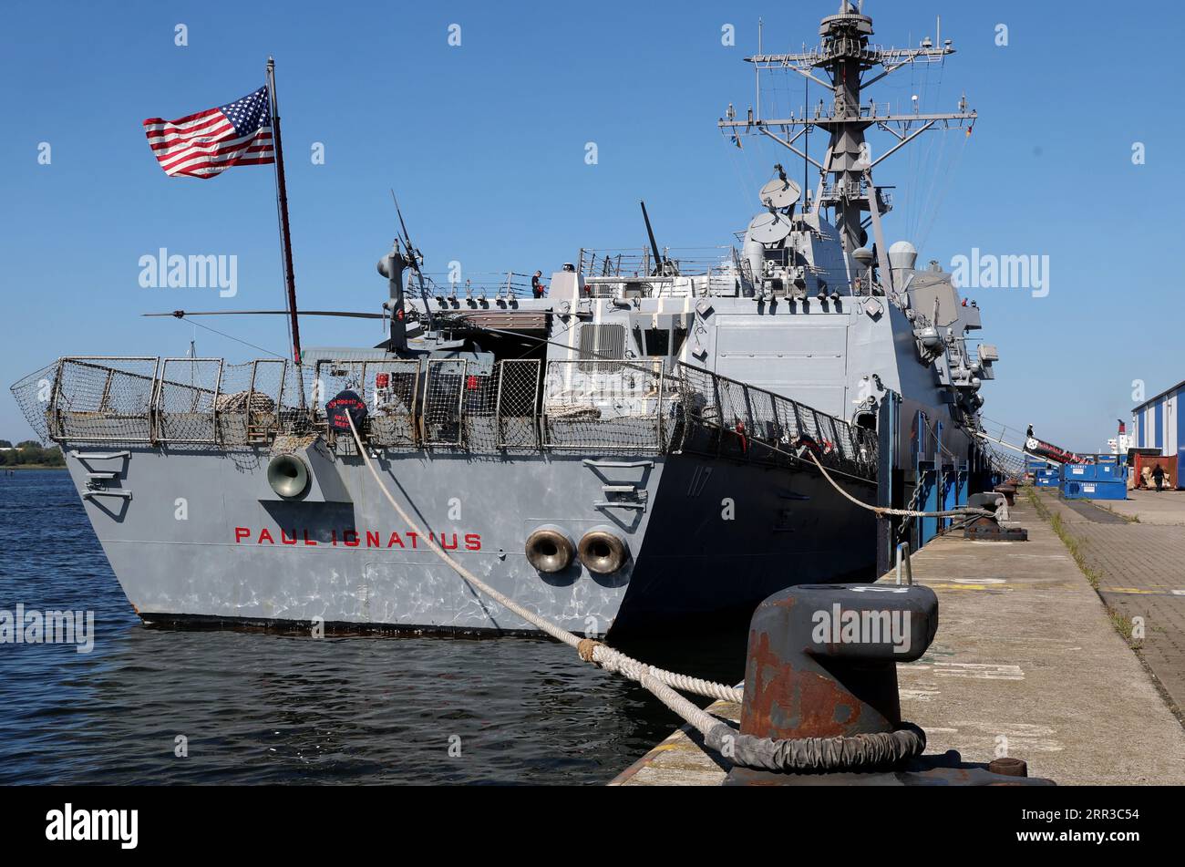 Rostock, Germany. 06th Sep, 2023. The American destroyer USS Paul