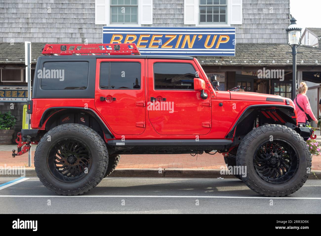 Large Wheeled Jeep Long Beach Island New Jersey USA Stock Photo Alamy