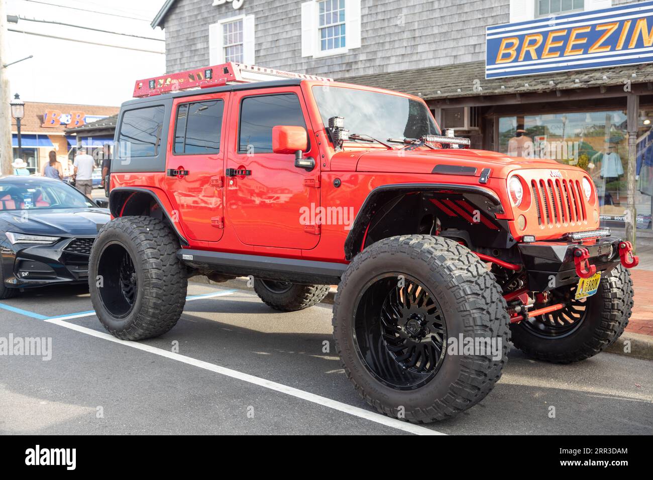 Large Wheeled Jeep Long Beach Island New Jersey USA Stock Photo Alamy