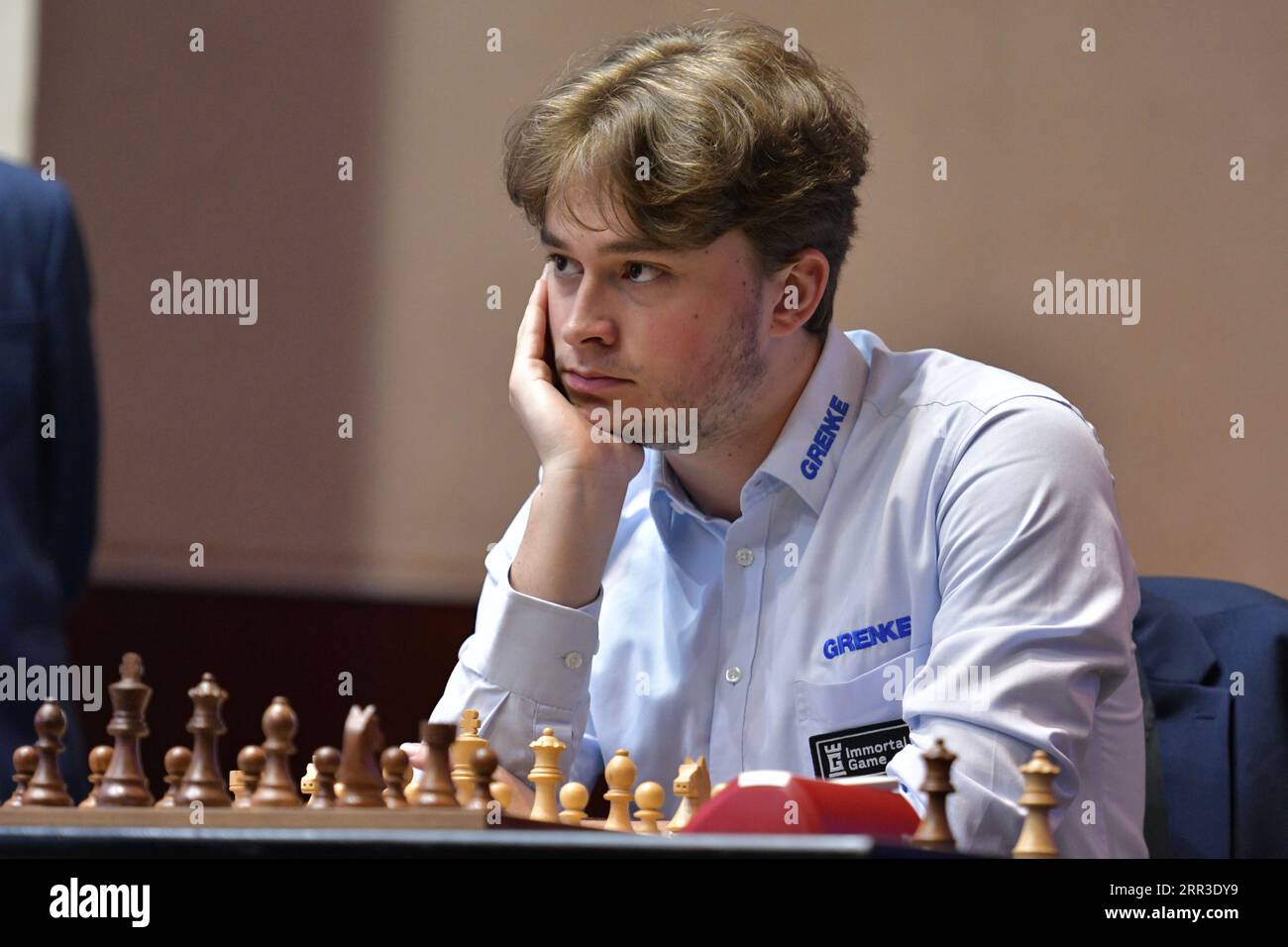 Kolkata, India. 06th Sep, 2023. Indian International chess player  Rameshbabu Praggnanandhaa seen playing in the fifth edition of the Tata  Steel Chess India tournament 2023 at Bhasa Bhavan. (Photo by Dipayan  Bose/SOPA