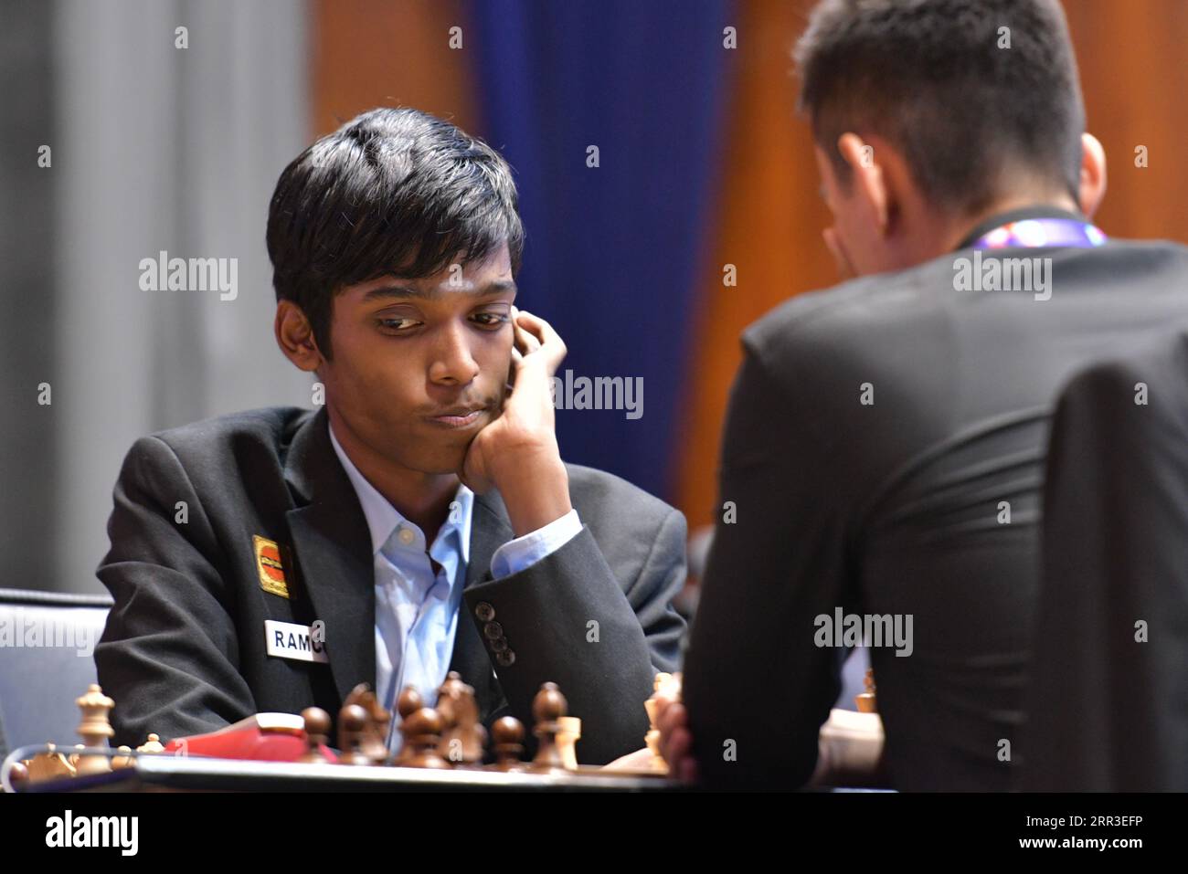 Kolkata, India. 06th Sep, 2023. Indian International chess player  Rameshbabu Praggnanandhaa seen playing in the fifth edition of the Tata  Steel Chess India tournament 2023 at Bhasa Bhavan. (Photo by Dipayan  Bose/SOPA