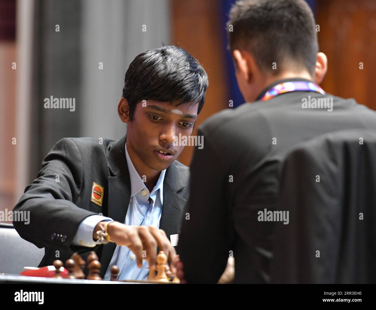 Kolkata, India. 06th Sep, 2023. Indian International chess player  Rameshbabu Praggnanandhaa seen playing in the fifth edition of the Tata  Steel Chess India tournament 2023 at Bhasa Bhavan. (Photo by Dipayan  Bose/SOPA