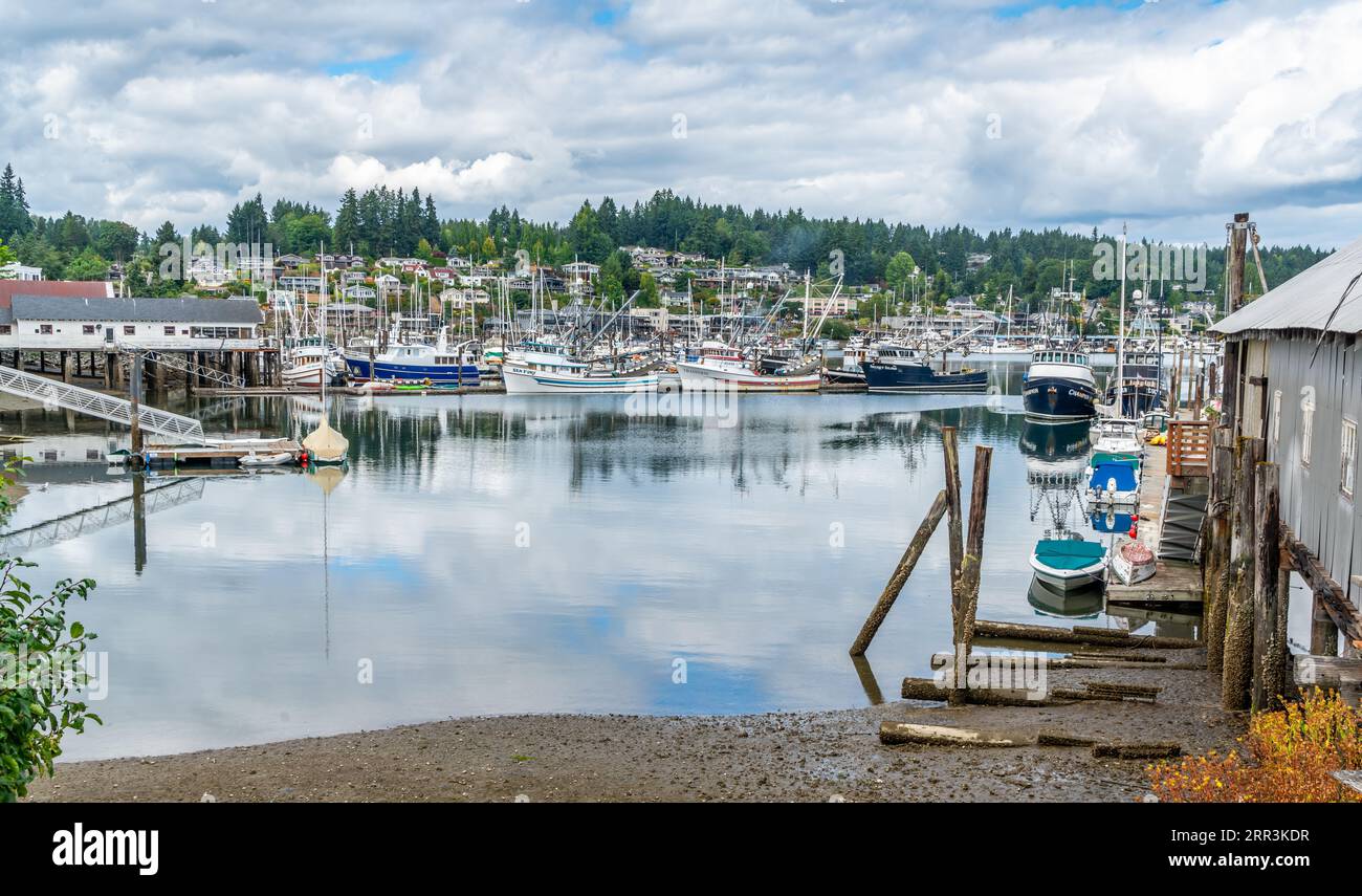 Fishing boats at dock in Gig Harbore, Washington Stock Photo Alamy