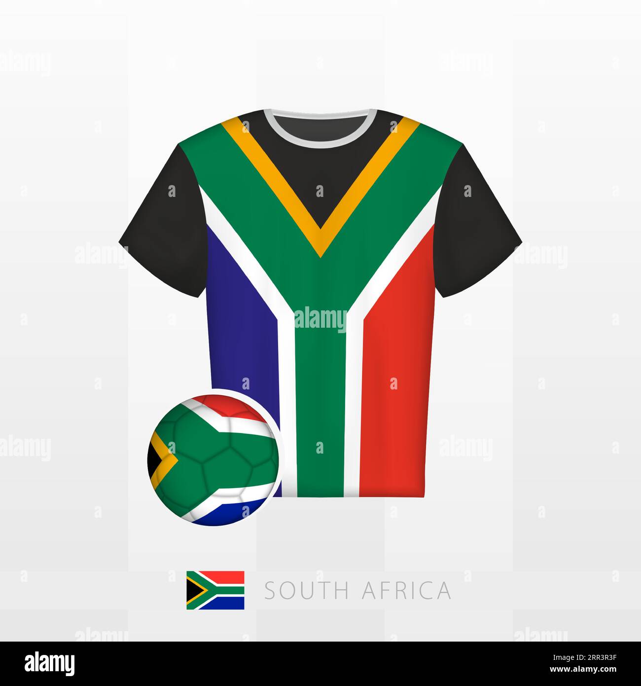 South Africa Soccer Ball Flag Jersey Shirt African Football South Africa Soccer Ball Flag Jersey Shirt African Football