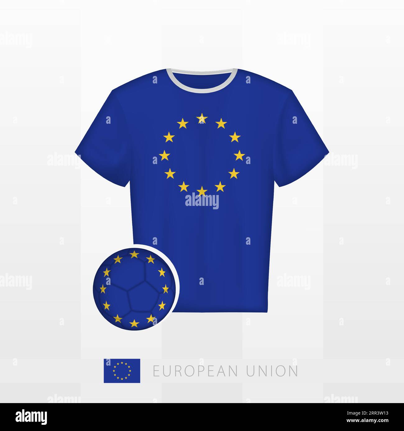 Football uniform of national team of European Union with football ball with flag of Union. Soccer jersey and soccerball with Vector tem Vector Image & Art - Alamy