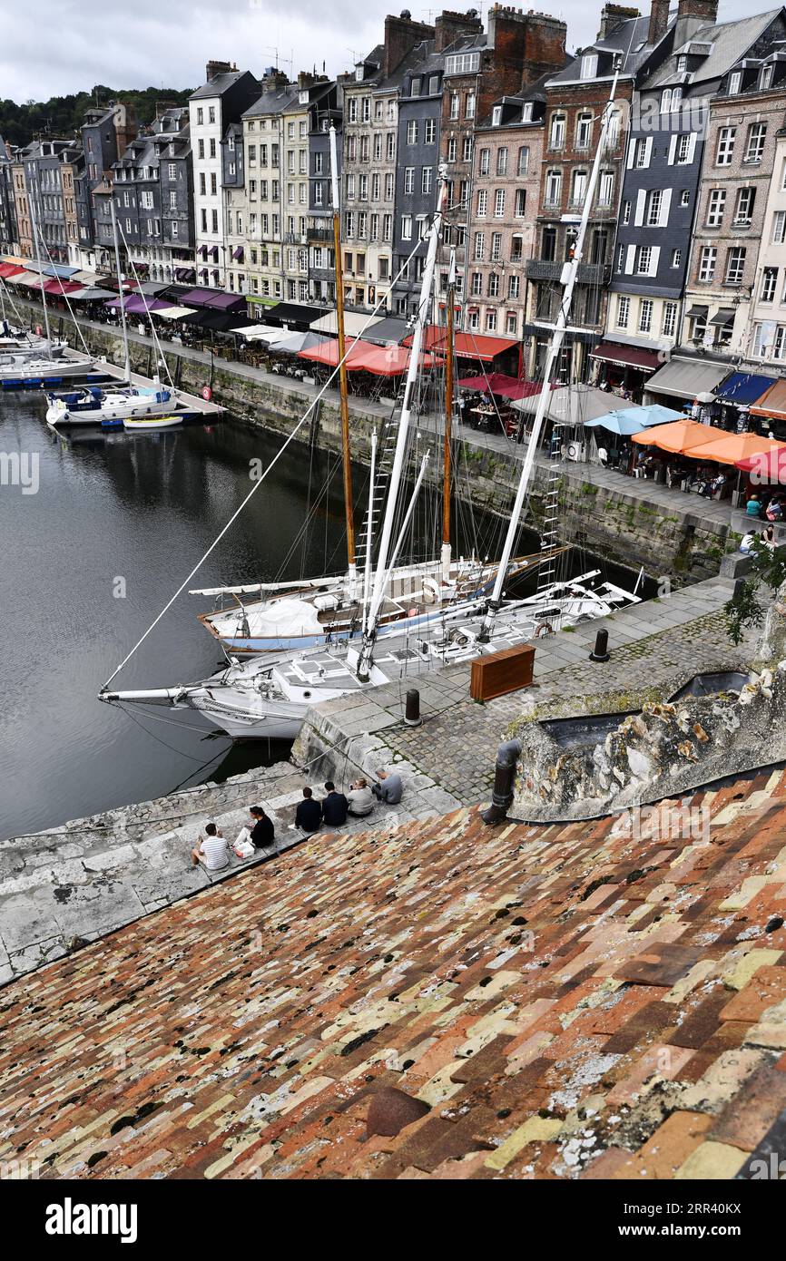 Old Harbour of Honfleur Calvados France Stock Photo Alamy