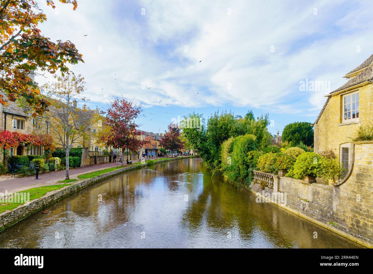 BourtonontheWater, UK October 17, 2022 Scene of typical houses