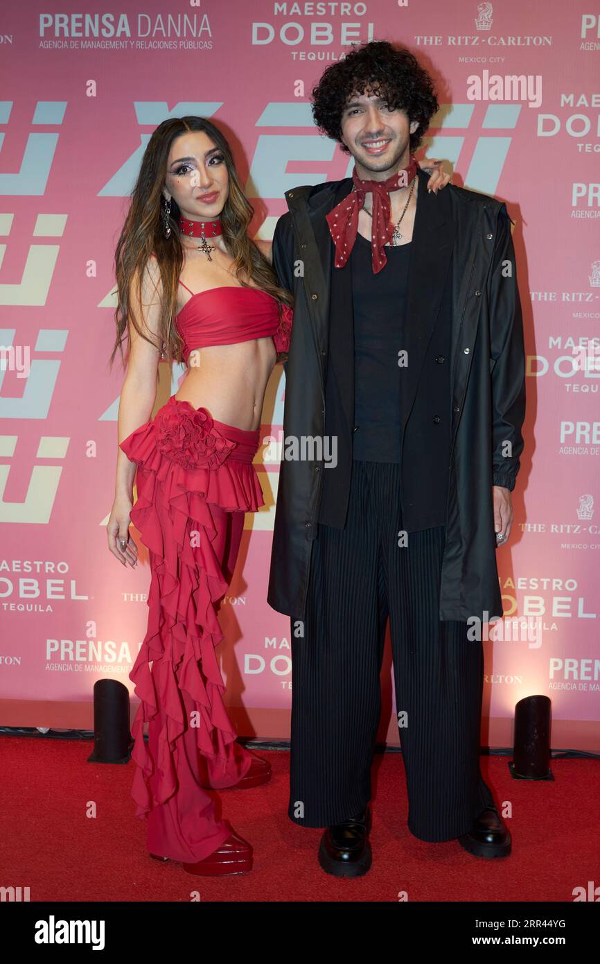 Mexico City, Mexico. 31st Aug, 2023. August 31, 2023 in Mexico City,  Mexico: Valentina Fernandez and Emiliano Fernandez attend the red carpet  for the launch of the first album Deja Vu of