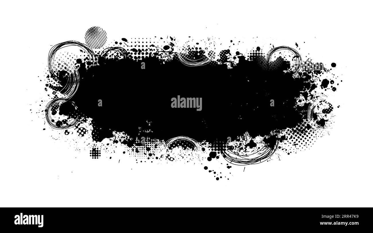 Black blot on a white background. Vector illustration Stock Vector