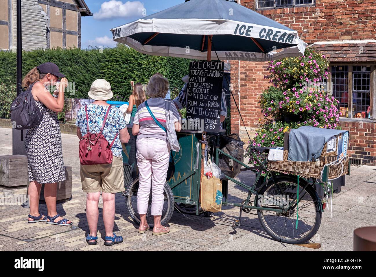 Ice cream vendor UK. Vintage style traditional English ice cream