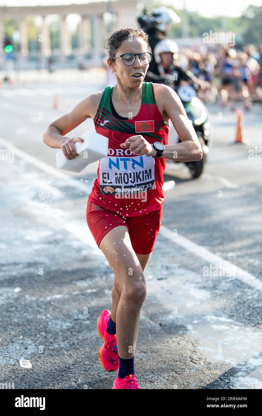 Rkia El Moukim of Morocco competing in the women’s marathon on day 8 of