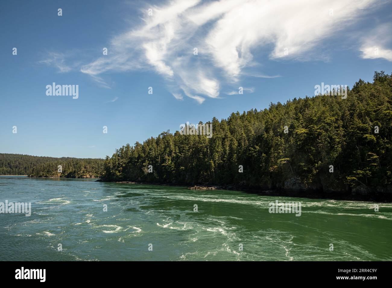 WA23575-00...WASHINGTON - Strong currents at Deception Pass in Deception Pass State Park. Stock Photo