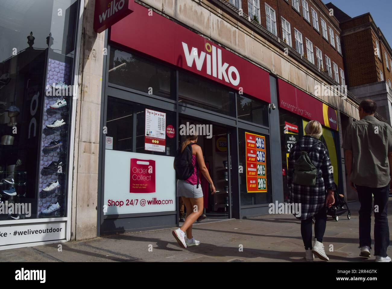 London, England, UK. 6th Sep, 2023. Exterior view of the Wilko shop on Kensington High Street at the ailing chain announces it will shut down more than 50 stores. (Credit Image: © Vuk Valcic/ZUMA Press Wire) EDITORIAL USAGE ONLY! Not for Commercial USAGE! Stock Photo