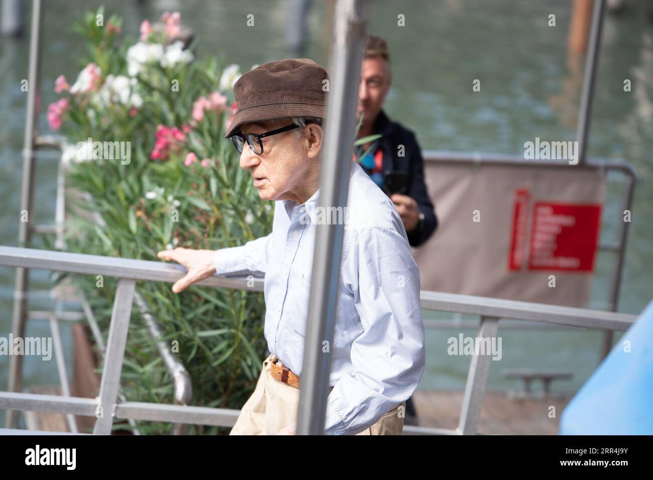 Woody Allen are seen arriving at the 80th Venice International Film