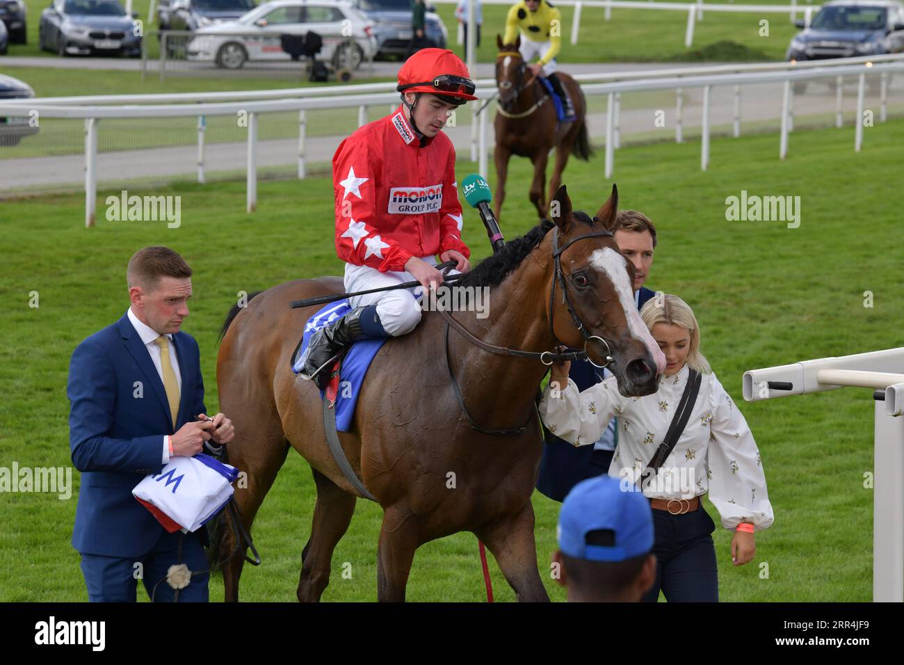 horse Spirit Dancer and jockey Oisin Orr Stock Photo Alamy