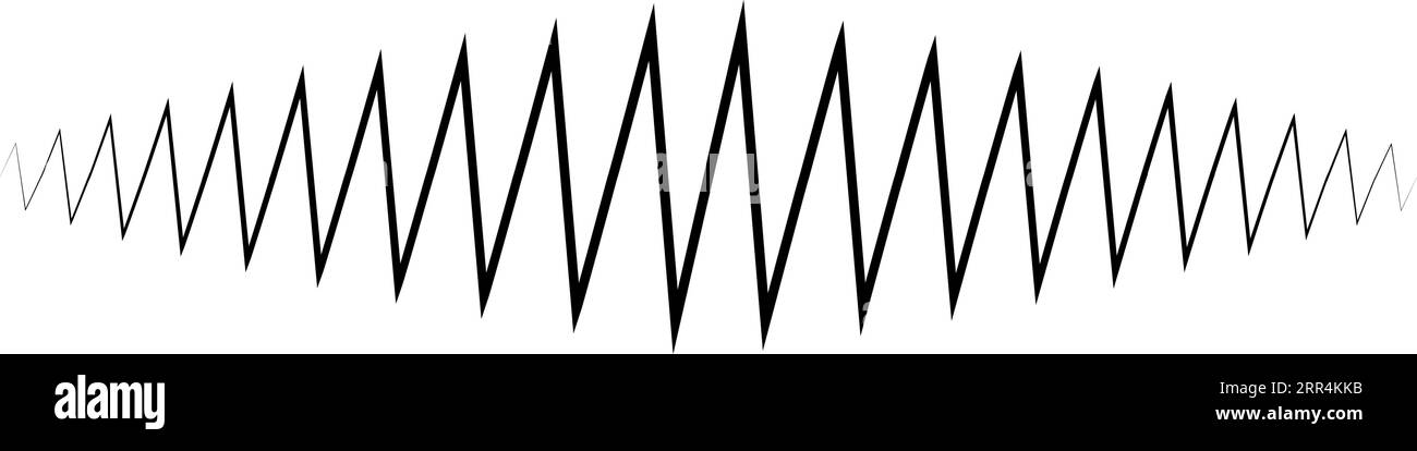 Audio sound wave. Sound wave amplitude tattoo voice recording ringtones Stock Vector
