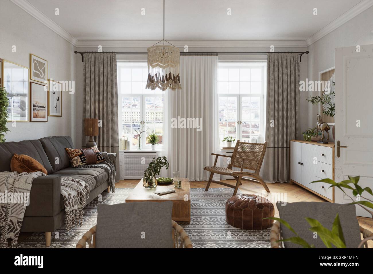 Modern Scandinavian Design Poster Modern Scandinavian Style A 3d