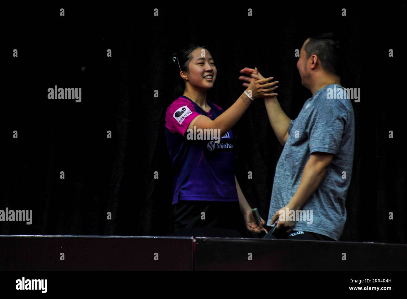 LAGOS, NIGERIA JUNE 18 Shin Yubin of Korea (Winner) during the WTT