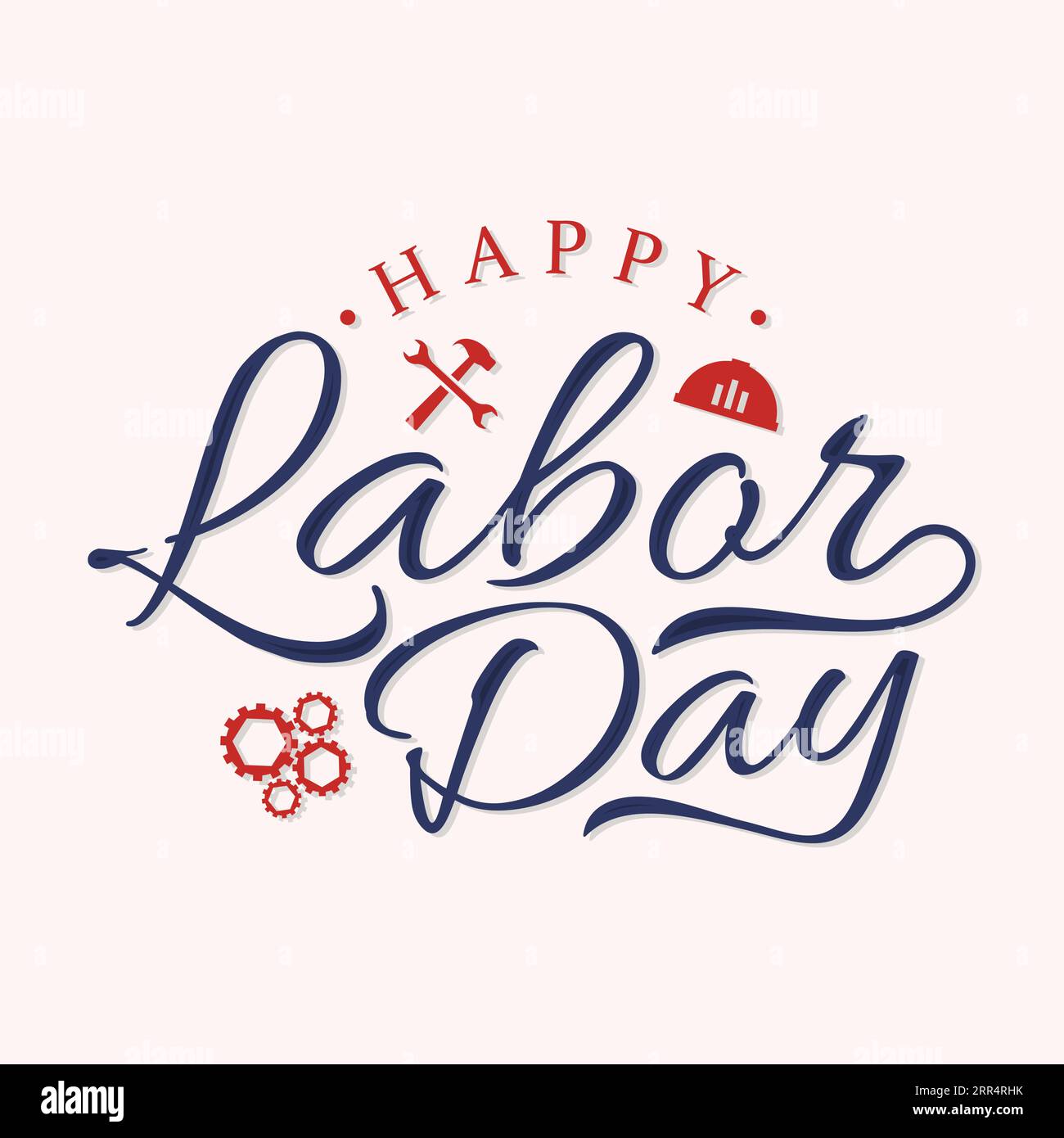 Happy Labor Day vintage typography letter template background. Vector ...