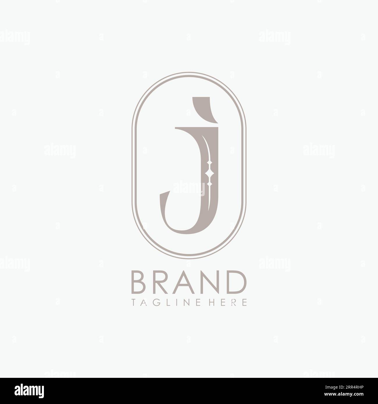 Unique serif uppercase lettering J logo company and icon business. Vector illustration Stock Vector