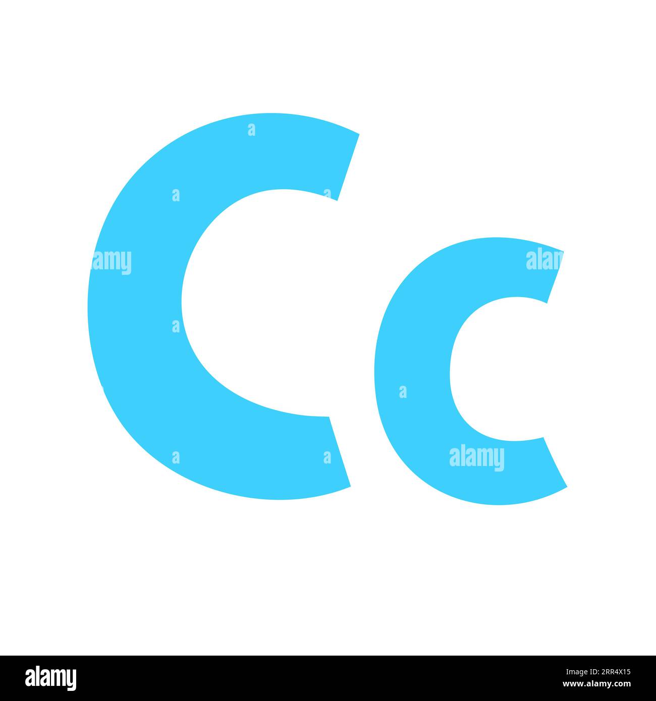 Doodle playful letter C uppercase, lowercase abc colorful cartoon funny