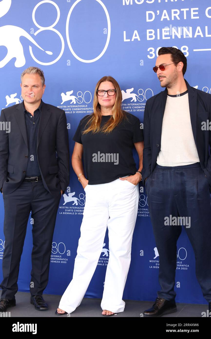 Venice, Italy, 5th September, 2023. Josh Porter, Emma Tillinger Koskoff and Jack Huston at the photo call for the film Day Of The Fight at the 80th Venice International Film Festival. Photo Credit: Doreen Kennedy / Alamy Live News. Stock Photo