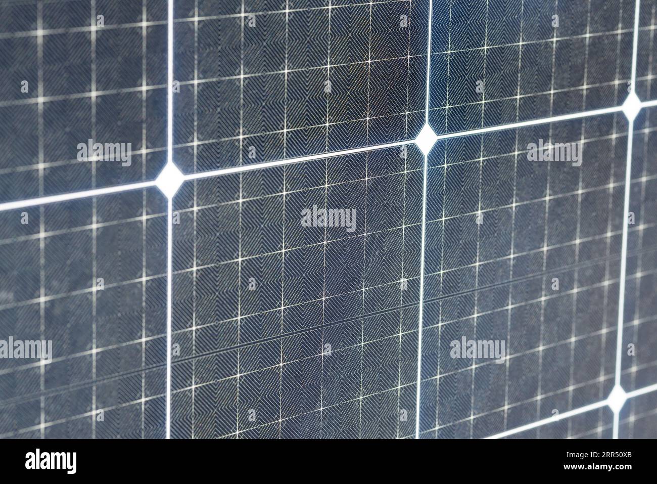 Close-up of Photovoltaic Solar Panels Stock Photo