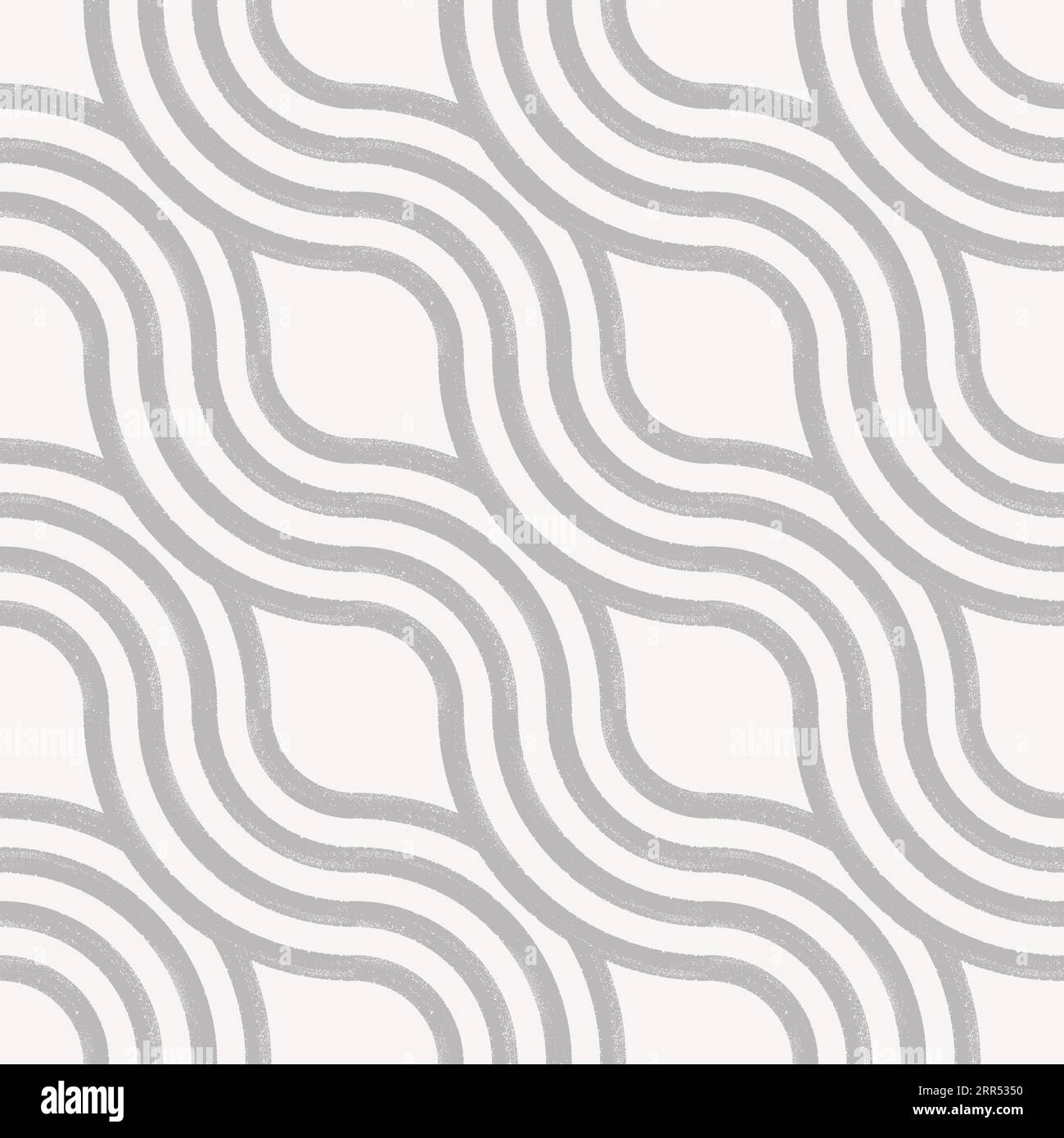Diagonal bold brush lines vector seamless pattern. Abstract ramen, wavy noodles background. Stock Vector