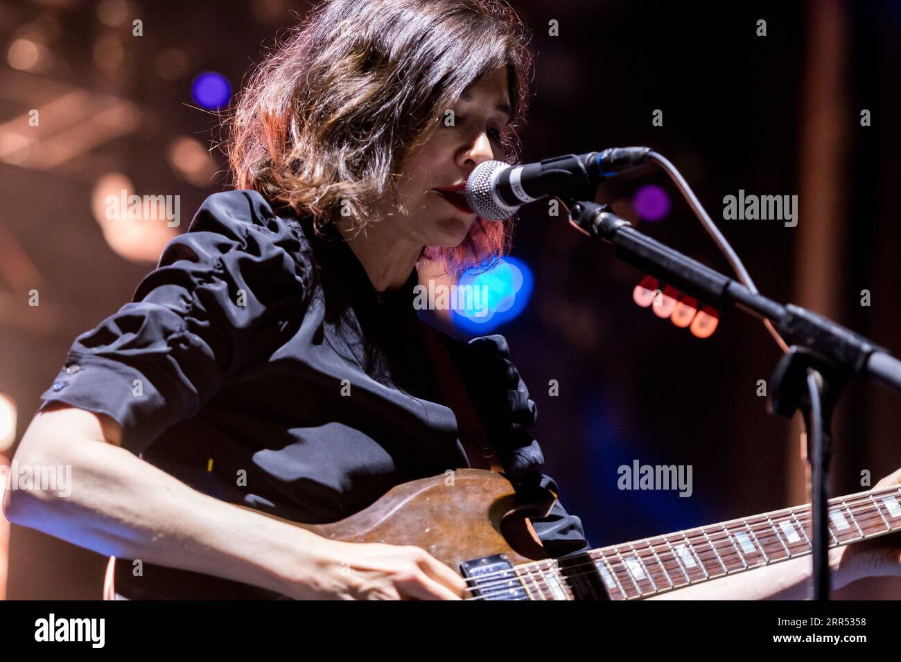 Seattle, USA. 2 Sep, 2023. The Olympia band Sleater Kinney performing at Bumbershoot 2023 Stock