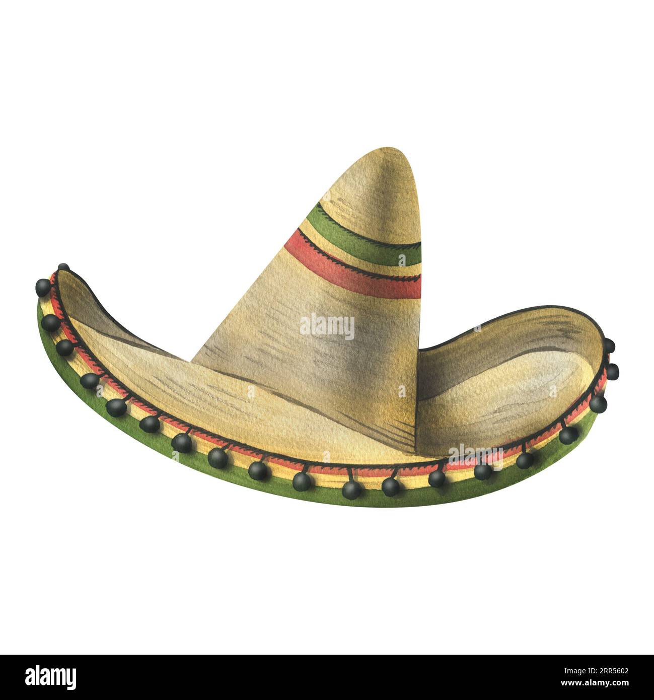 Straw Sombrero with Bobbles Straw Sombrero with Bobbles