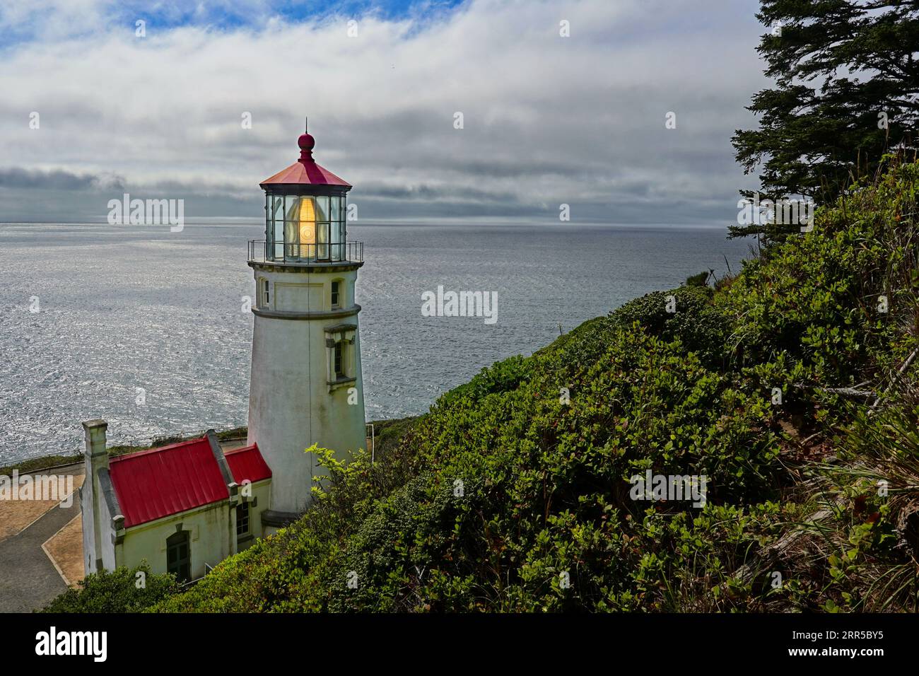 Heceta Head Lighthouse on the Oregon Coast Stock Photo