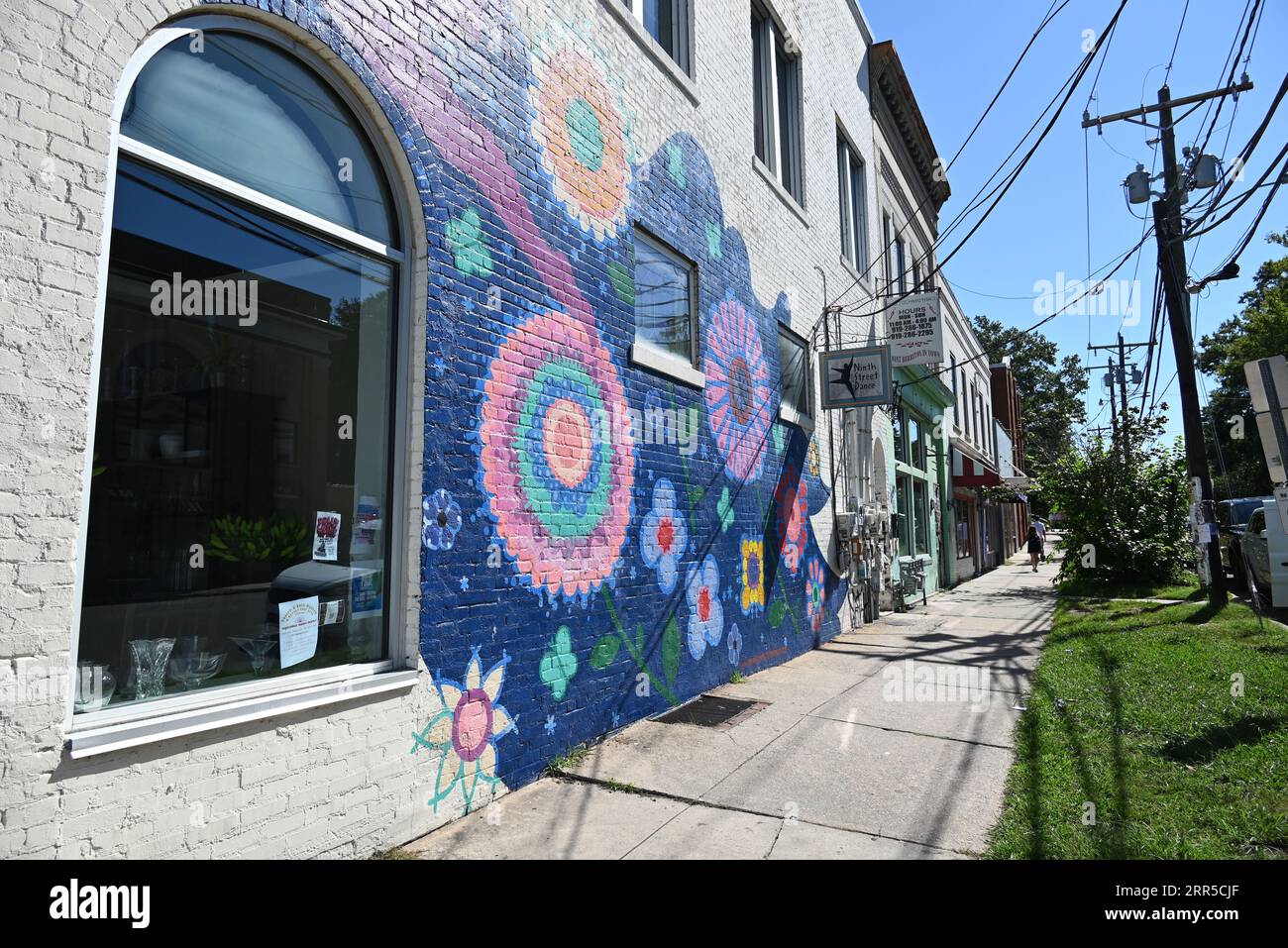 The historic 9th Street shopping district in Durham, North Carolina