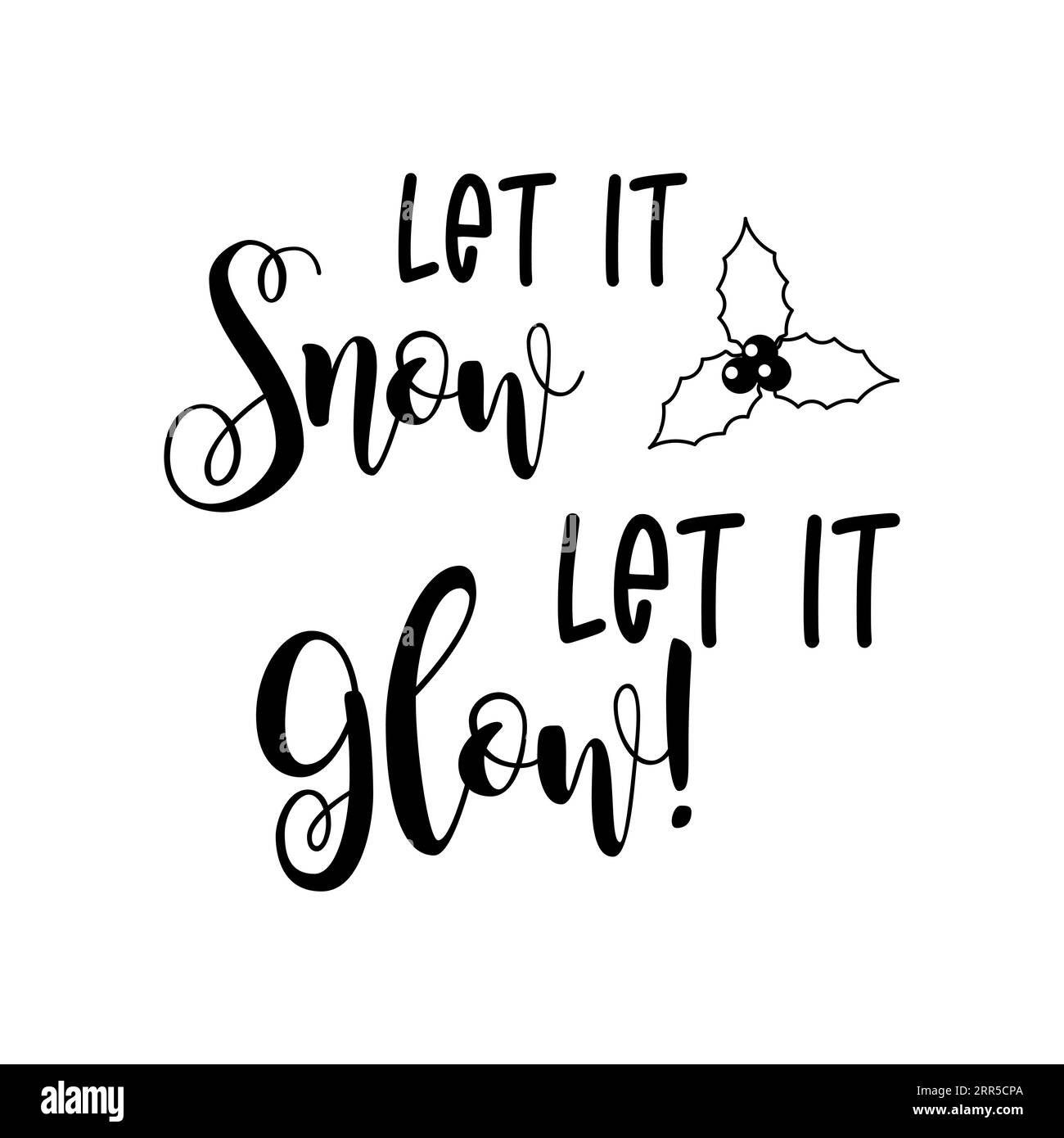 Lettering caligraphy winter new year christmas funny greetings