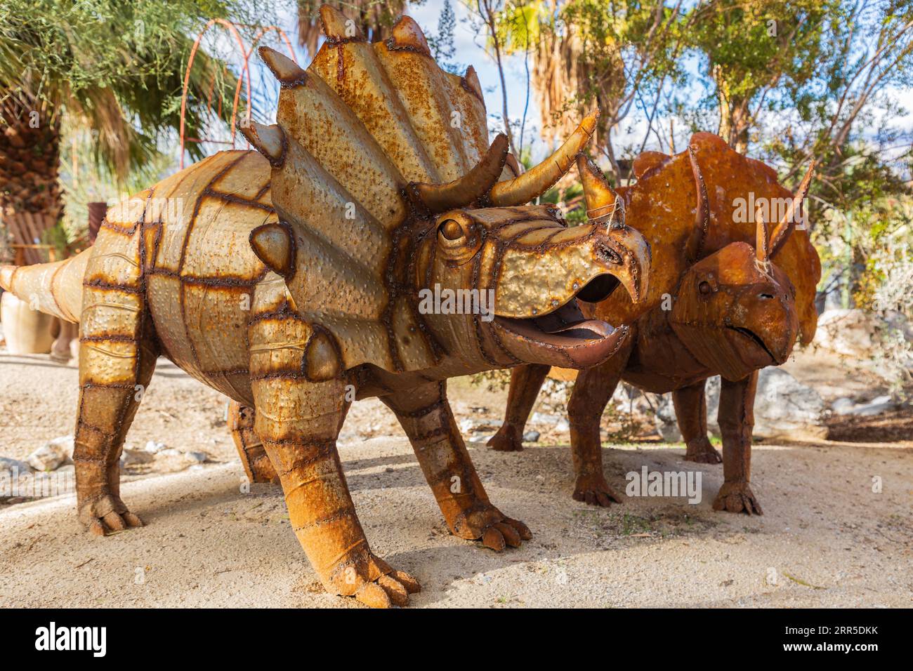 Borrego Springs, California, USA. February 10, 2019. Welded steel