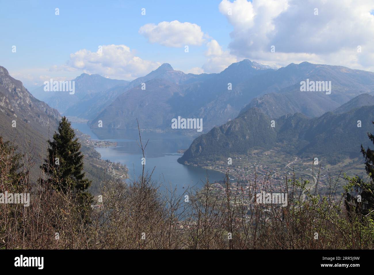 A view of Lake Idro in winter in the mountains of the Valle Sabbia - Brescia Stock Photo