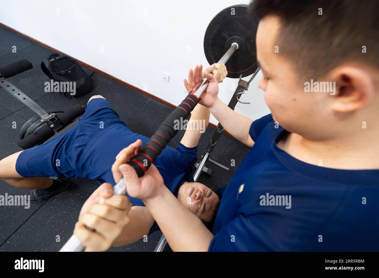 210114 -- MOHE, Jan. 14, 2021 -- Firefighters exercise at the fire station in Beiji Village of Mohe City, northeast China s Heilongjiang Province, Jan. 13, 2021. Firefighters stick to their post and keep training despite the freezing weather in Mohe, the northernmost city in China, where the temperature is often below minus 40 degrees Celsius in winter.  CHINA-HEILONGJIANG-MOHE-WINTER-FIRE FIGHTERSCN XiexJianfei PUBLICATIONxNOTxINxCHN Stock Photo