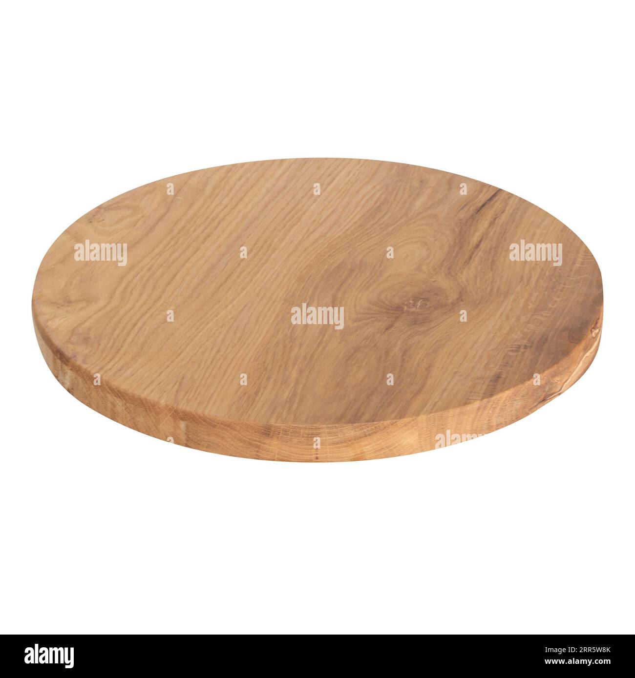 Top View Round Oak and Beech Wood Cutting Board Stock Photo Alamy