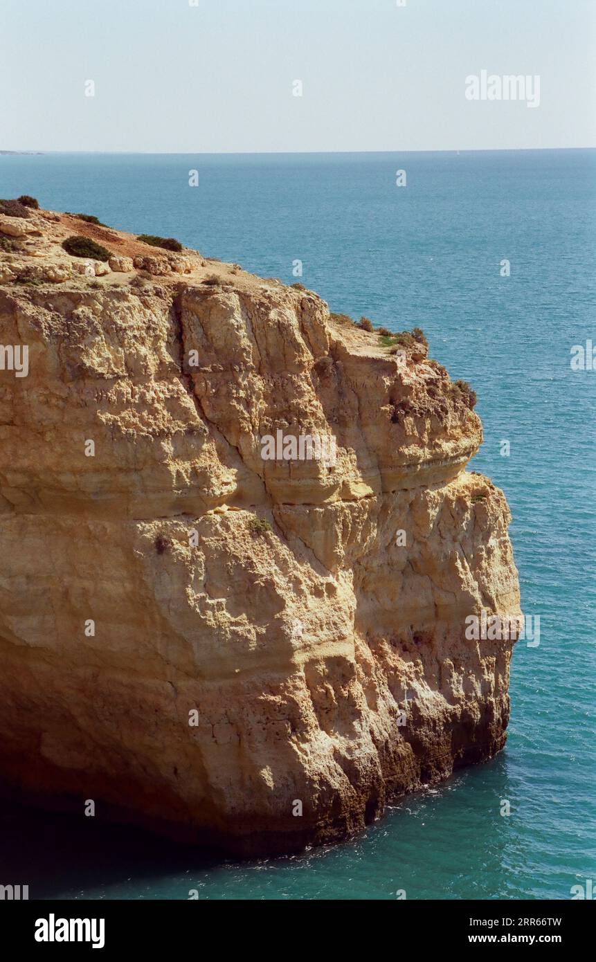 Seven Hanging Valleys Cliff Edge, Lagoa, Algarve, Portugal Stock Photo