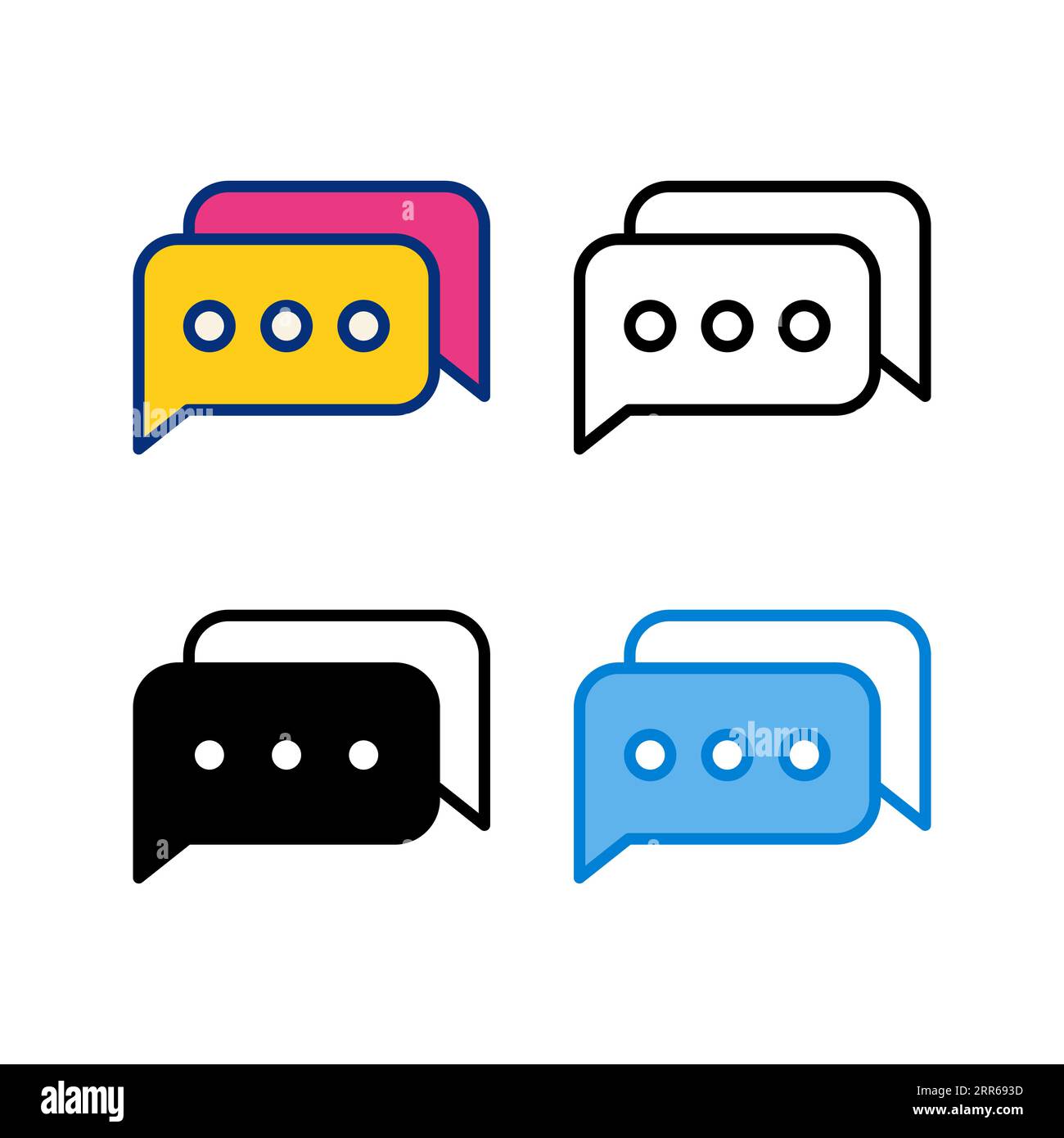 support icon in 4 style flat, line, glyph and duotone Stock Vector