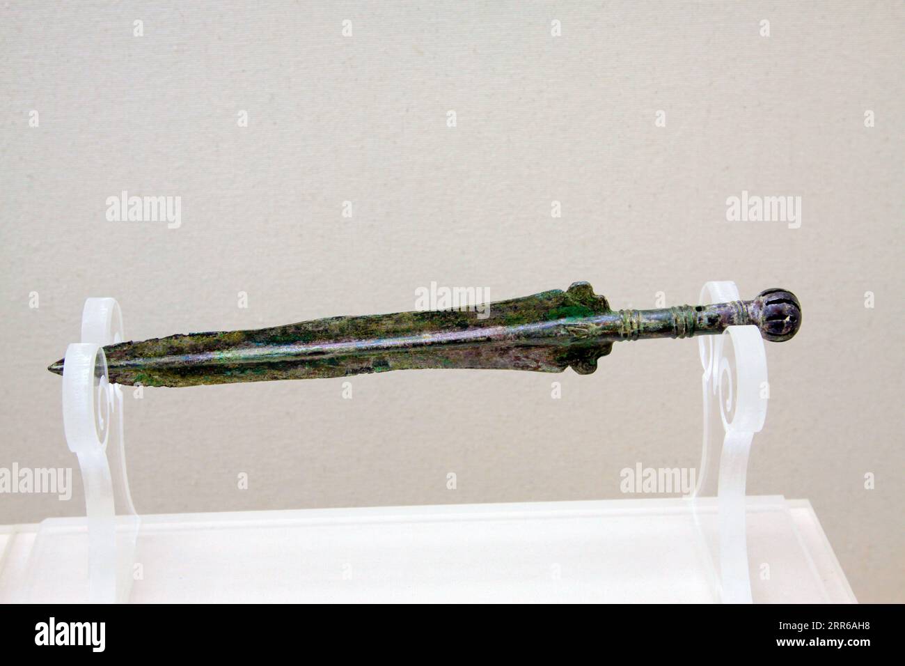 Chinese ancient weapon bronze sword, closeup of photo Stock Photo Alamy